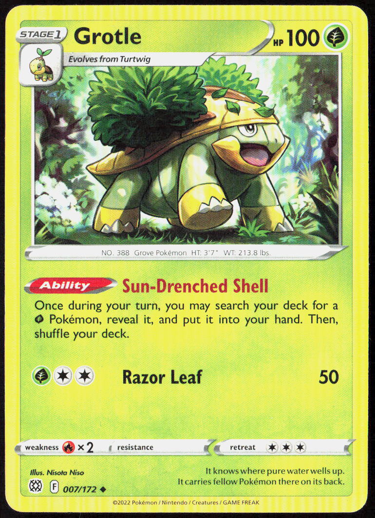 Grotle 007/172 SWSH09: Brilliant Stars Pokemon TCG LP
