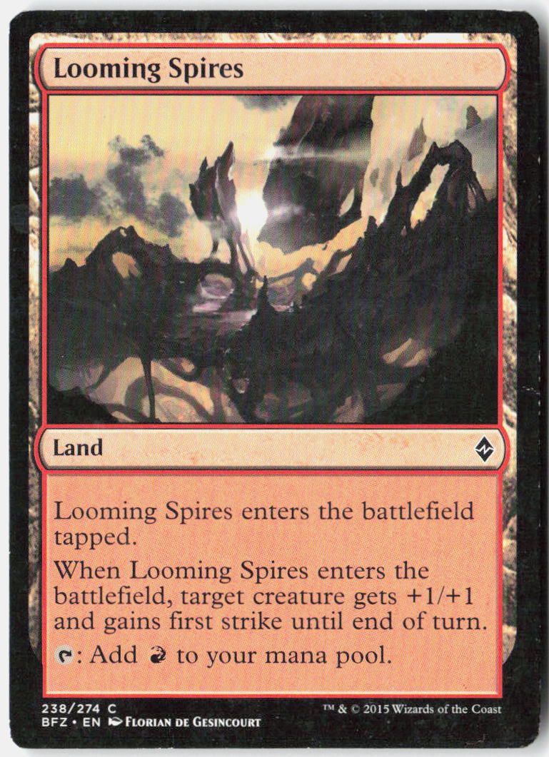 Looming Spires 238 Battle for Zendikar Magic: The Gathering LP