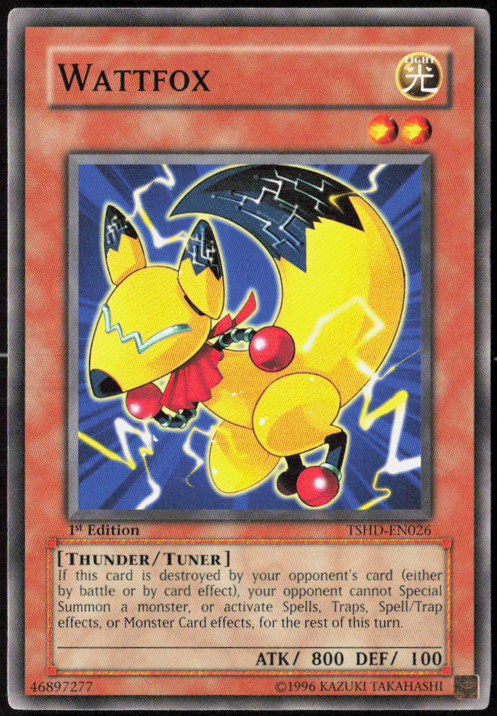 Wattfox 1st Edition TSHD-EN026 The Shining Darkness Yu-Gi-Oh! TCG LP
