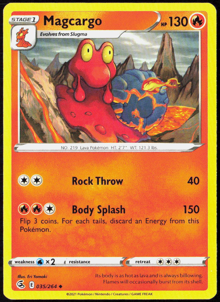 Magcargo 035/264 SWSH08: Fusion Strike Pokemon TCG LP