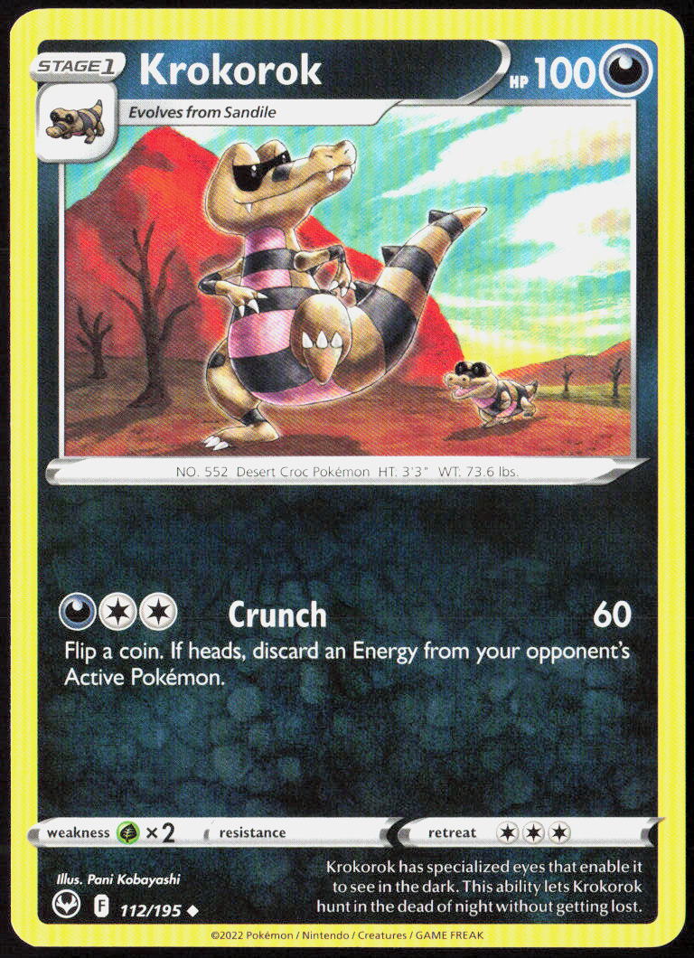 Krokorok 112/195 SWSH12: Silver Tempest Pokemon TCG LP