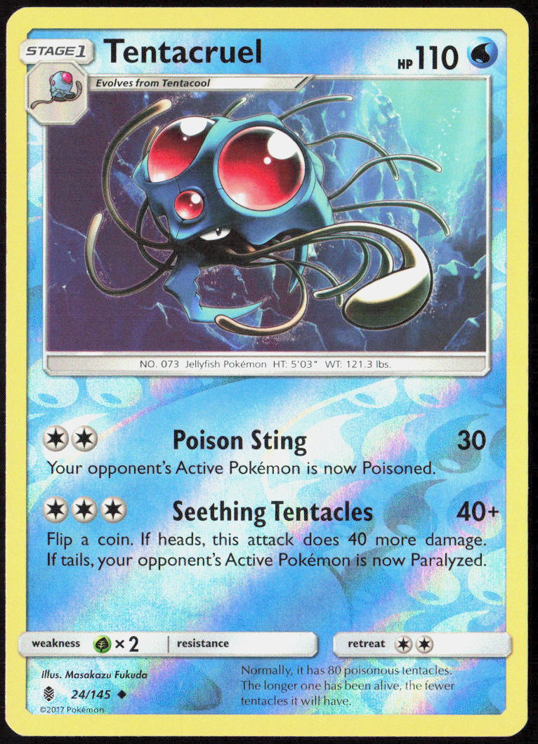 Tentacruel Reverse Holo 24/145 SM - Guardians Rising NM