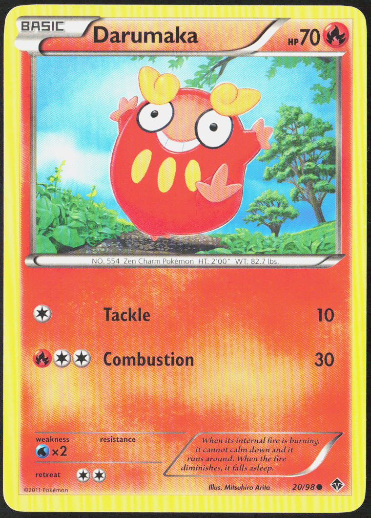 Darumaka 20/98 Emerging Powers Pokemon TCG LP