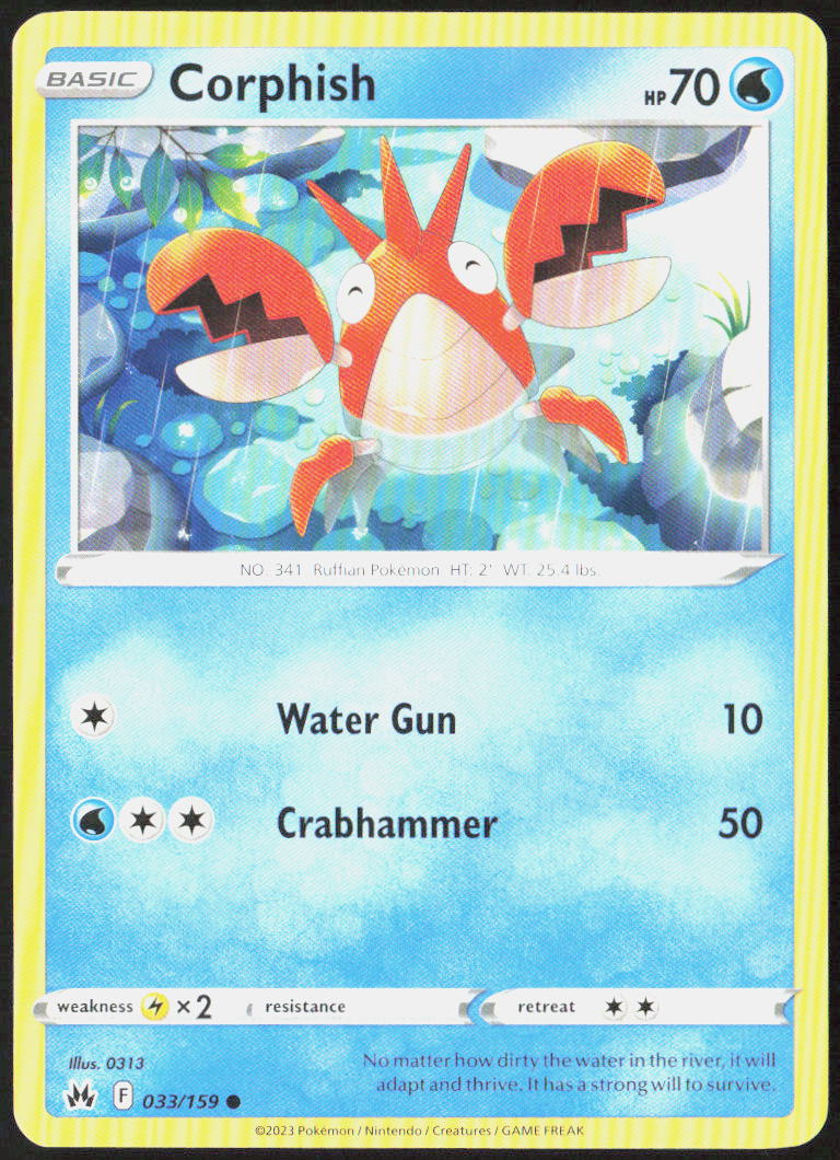 Corphish 033/159 SWSH: Crown Zenith Pokemon TCG LP