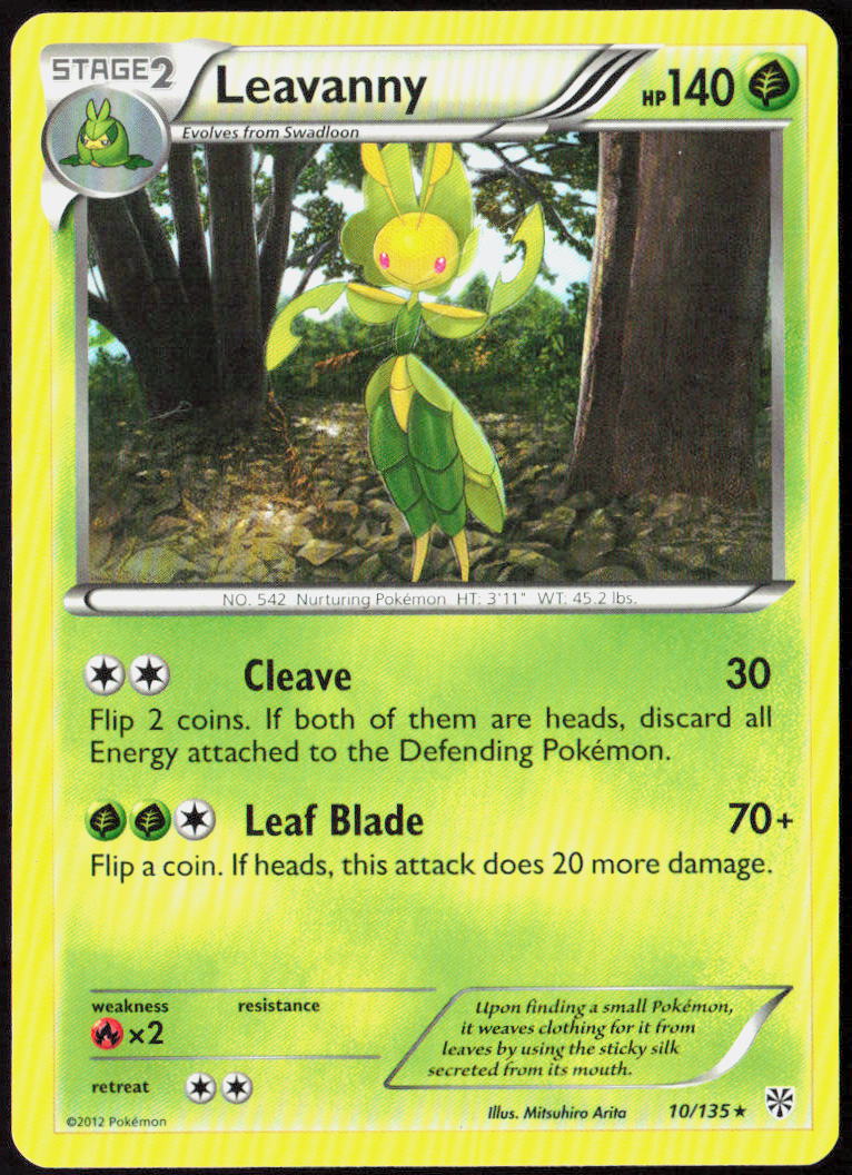 Leavanny 10/135 Plasma Storm Pokemon TCG LP