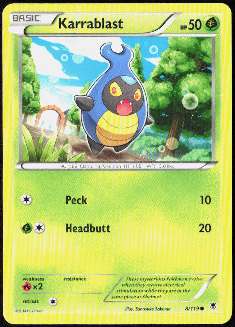 Karrablast 8/119 XY - Phantom Forces Pokemon TCG LP