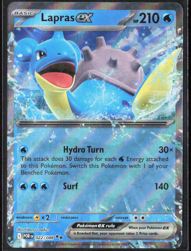 Lapras ex Holo Double Rare ME03: Perfect Order 022/088 NM