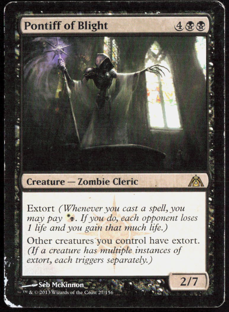 Pontiff of Blight 27 Dragon's Maze Magic: The Gathering LP