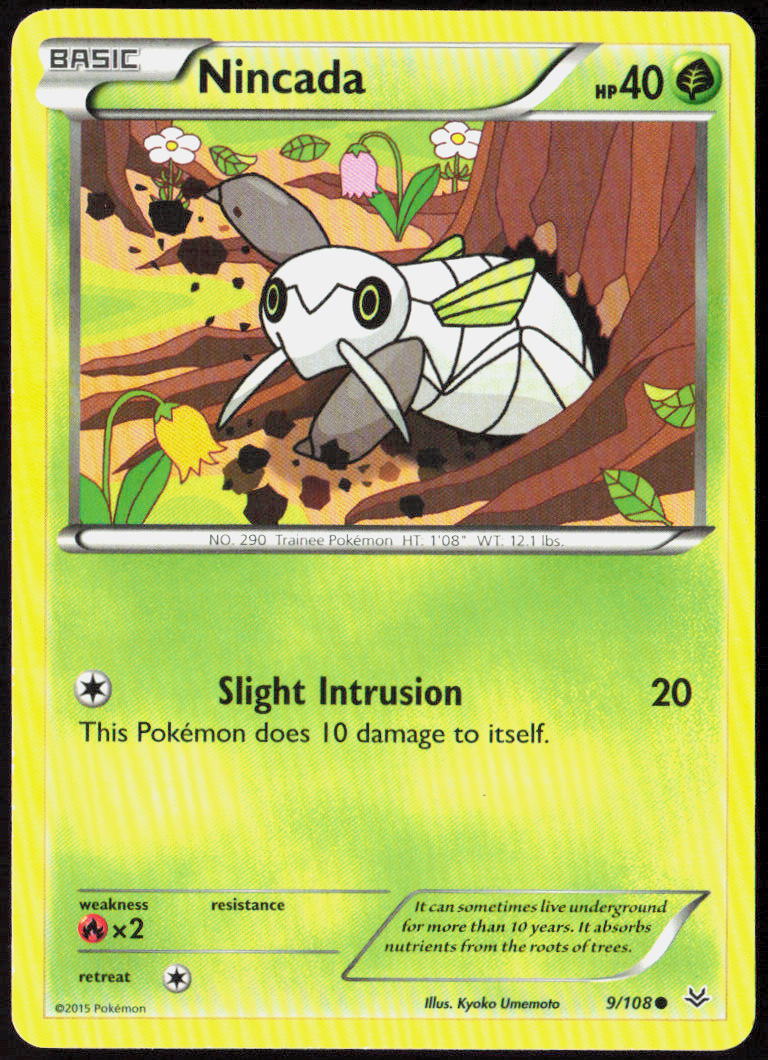 Nincada 9/108 XY - Roaring Skies Pokemon TCG LP