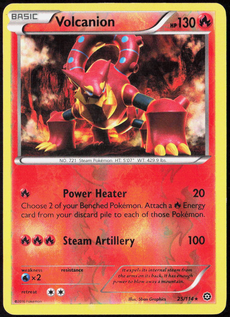 Volcanion Reverse Holo 25/114 XY - Steam Siege LP