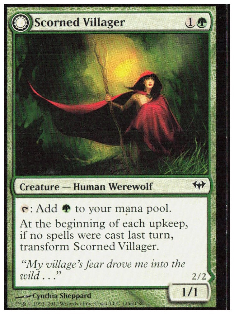 Scorned Villager 125 Dark Ascension Magic: The Gathering LP