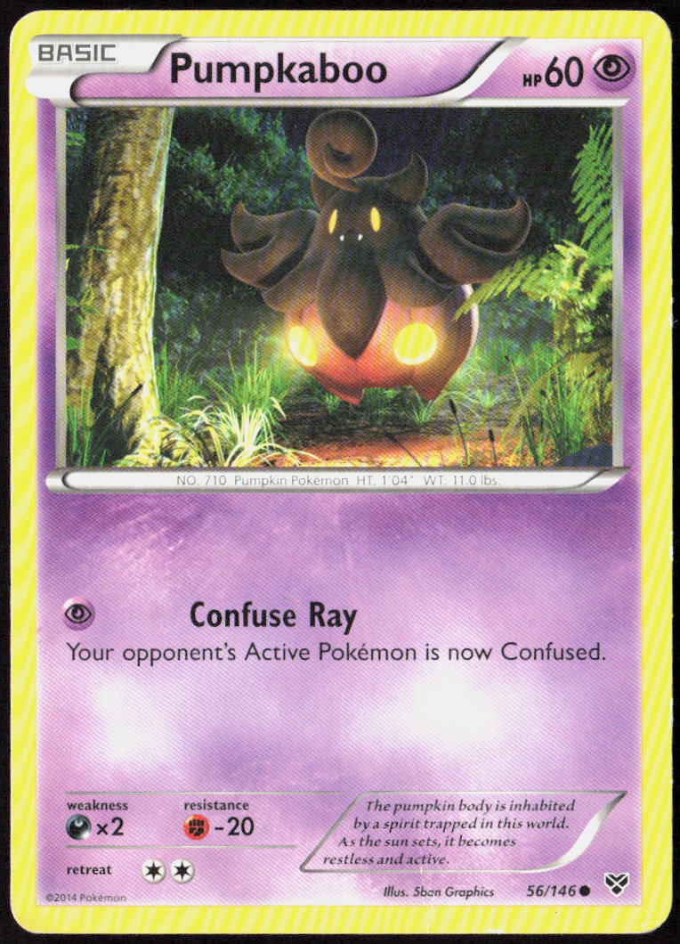 Pumpkaboo 56/146 XY Base Set Pokemon TCG LP
