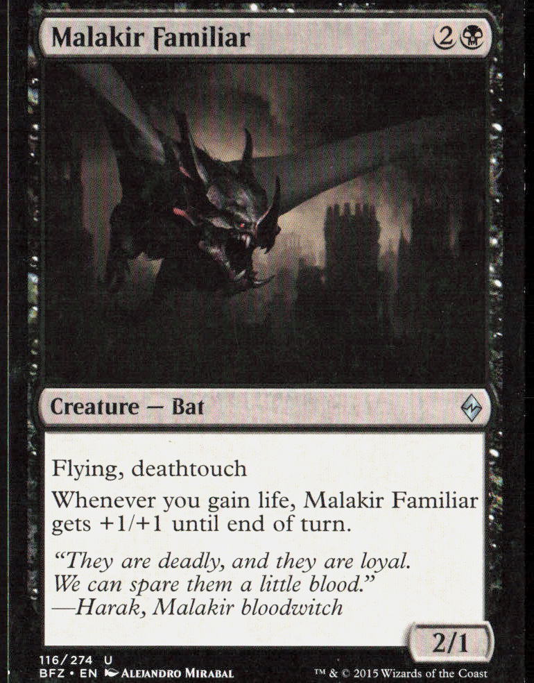 Malakir Familiar 116 Battle for Zendikar Magic: The Gathering LP