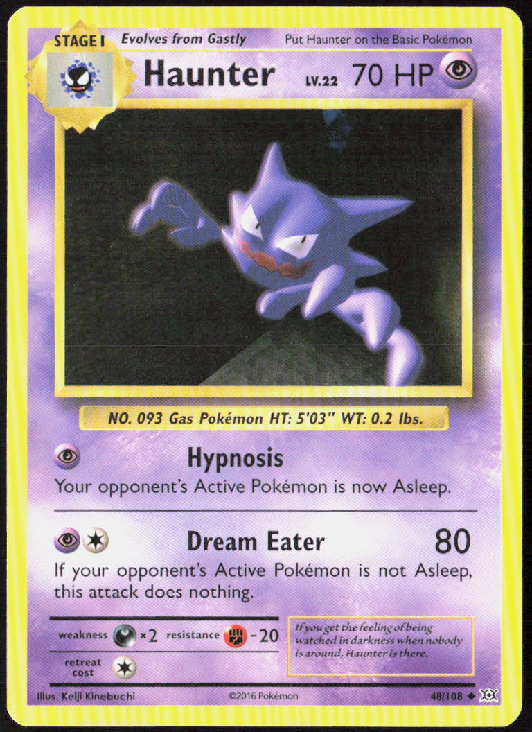 Haunter 48/108 XY - Evolutions Pokemon TCG LP
