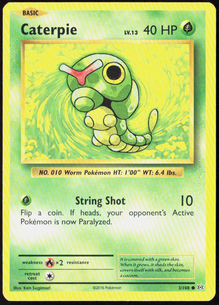 Caterpie 3/108 XY - Evolutions Pokemon TCG LP