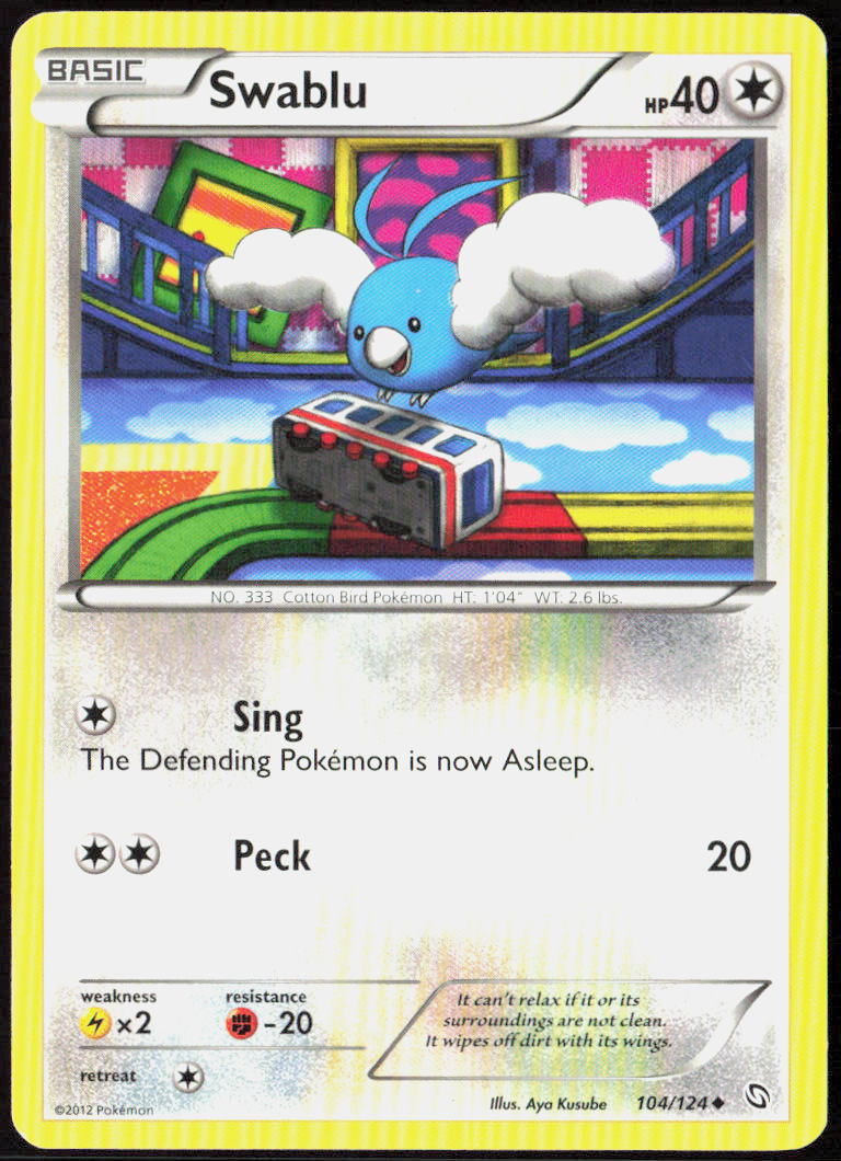 Swablu (104) 104/124 Dragons Exalted Pokemon TCG LP