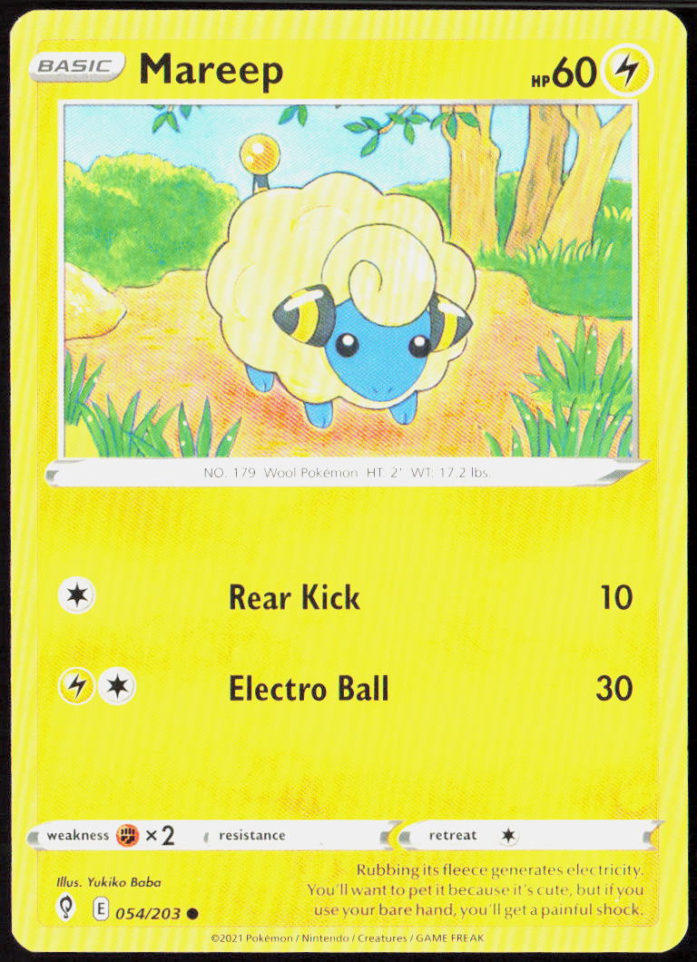 Mareep 054/203 SWSH07: Evolving Skies Pokemon TCG LP