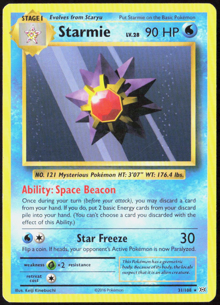 Starmie 31/108 XY - Evolutions Pokemon TCG LP