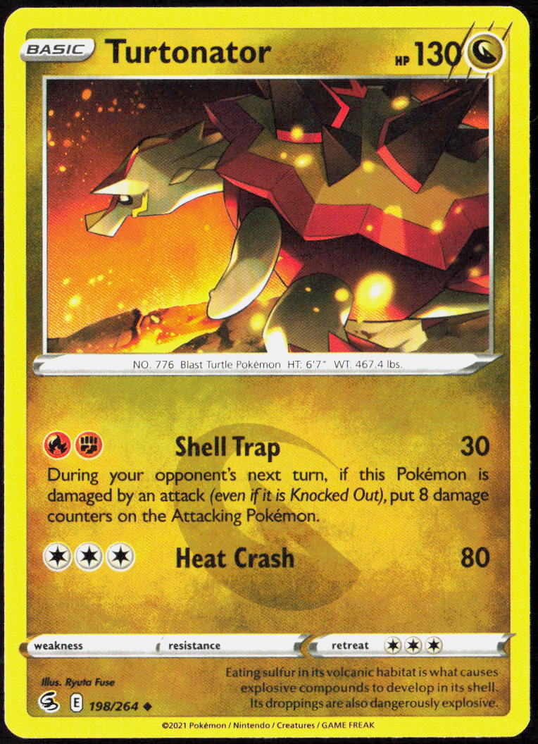 Turtonator 198/264 SWSH08: Fusion Strike Pokemon TCG LP