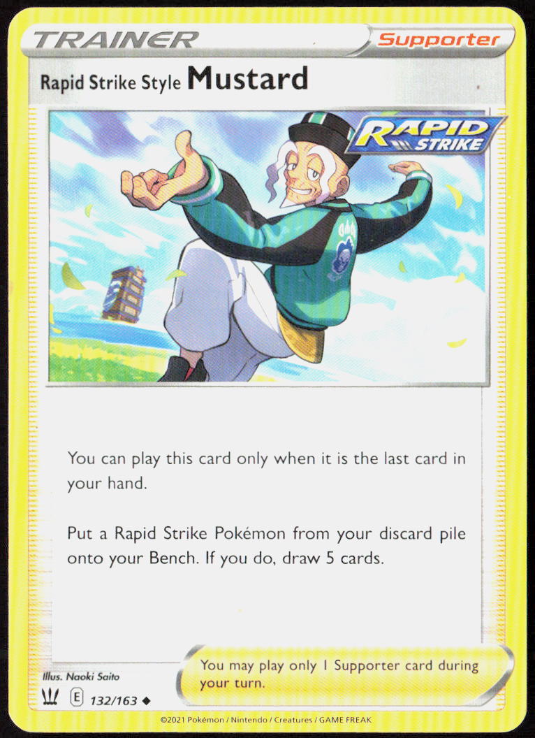 Rapid Strike Style Mustard 132/163 SWSH05: Battle Styles Pokemon TCG LP