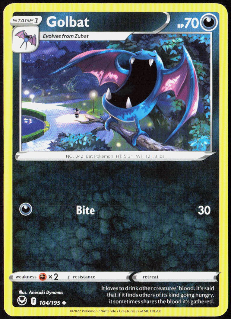 Golbat 104/195 SWSH12: Silver Tempest Pokemon TCG LP
