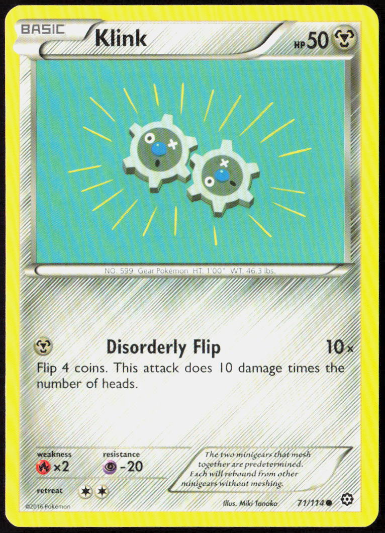 Klink 71/114 XY - Steam Siege Pokemon TCG LP