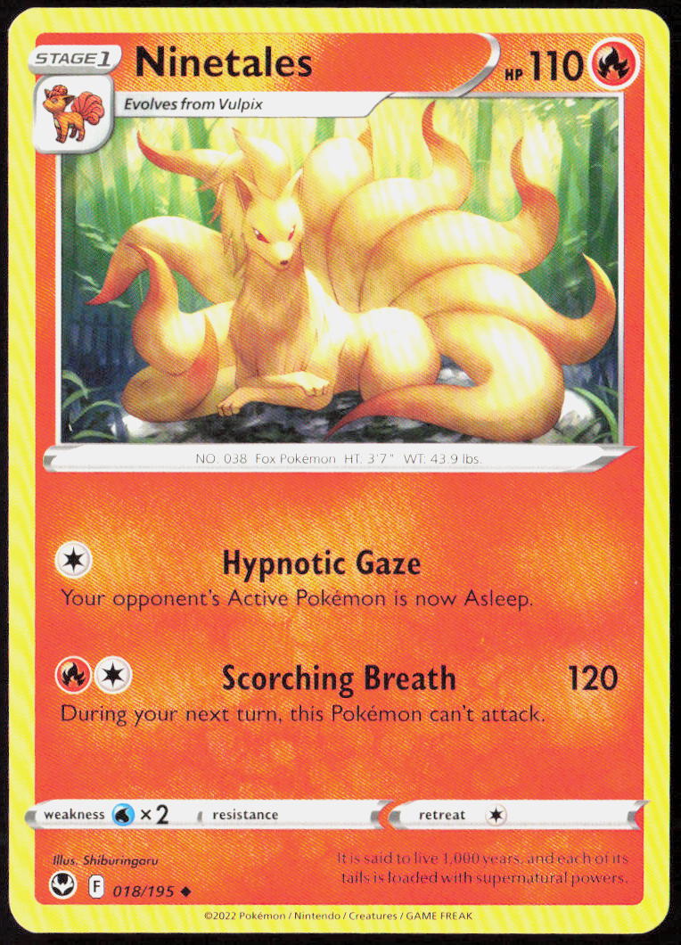 Ninetales 018/195 SWSH12: Silver Tempest Pokemon TCG LP