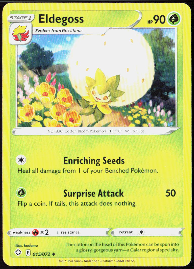 Eldegoss 015/072 Shining Fates Pokemon TCG LP