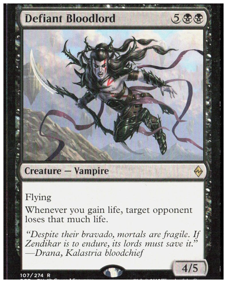 Defiant Bloodlord 107 Battle for Zendikar Magic: The Gathering LP