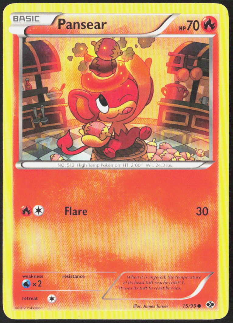 Pansear 15/99 Next Destinies Pokemon TCG LP