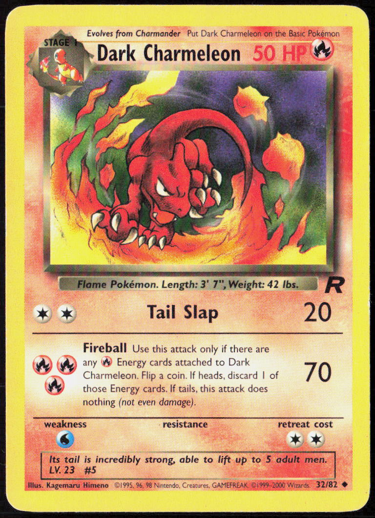 Dark Charmeleon Unlimited 32/82 Team Rocket Pokemon TCG LP