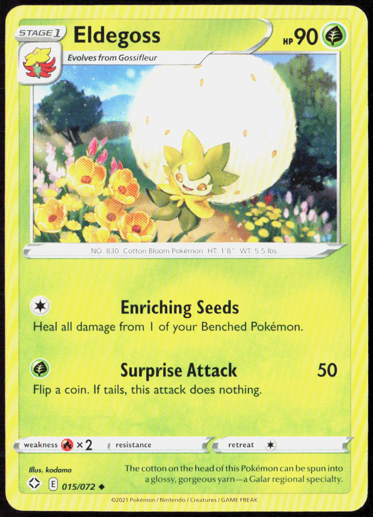 Eldegoss 015/072 Shining Fates Pokemon TCG LP