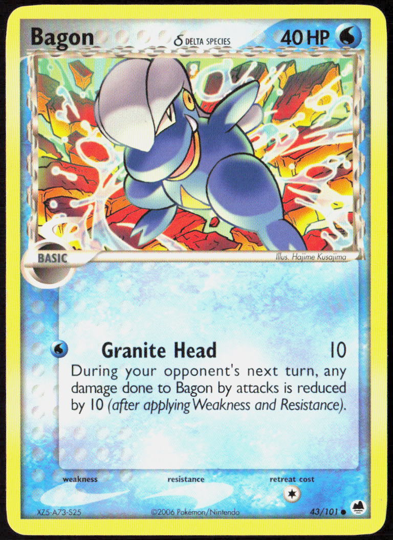Bagon (Delta Species) 43/101 EX Dragon Frontiers Pokemon TCG LP