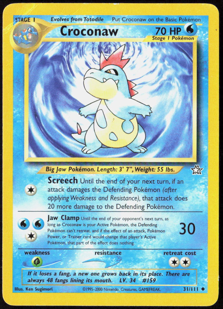 Croconaw (31) Unlimited 031/111 Neo Genesis LP