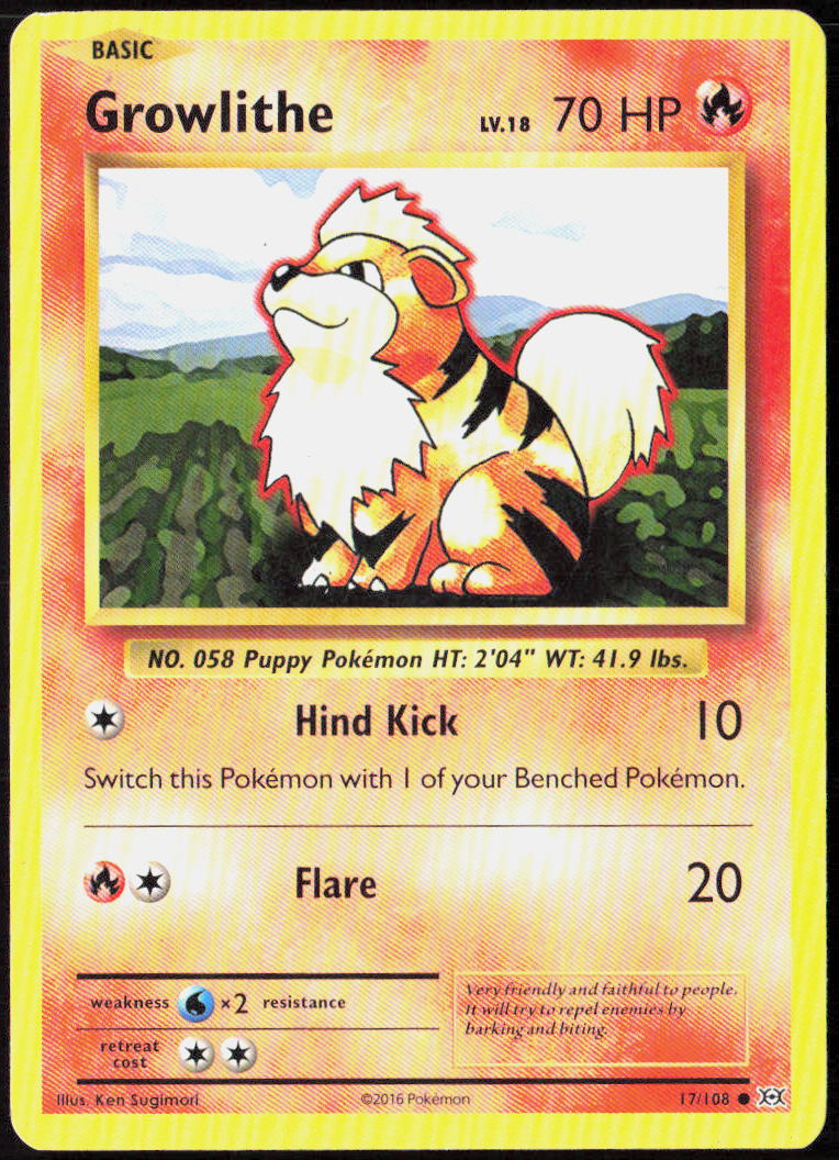 Growlithe 17/108 XY - Evolutions LP