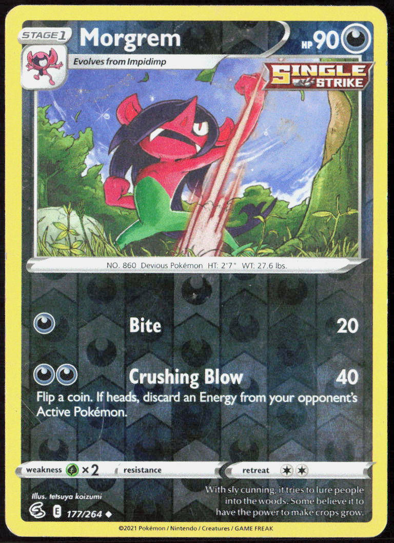 Morgrem Reverse Holo 177/264 SWSH08: Fusion Strike MP