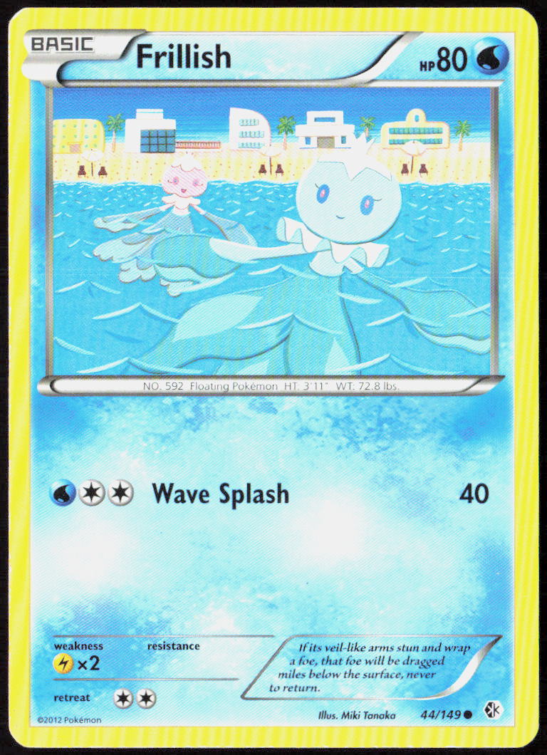 Frillish 44/149 Boundaries Crossed Pokemon TCG LP