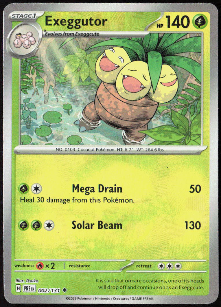 Exeggutor 002/131 SV: Prismatic Evolutions Pokemon TCG LP