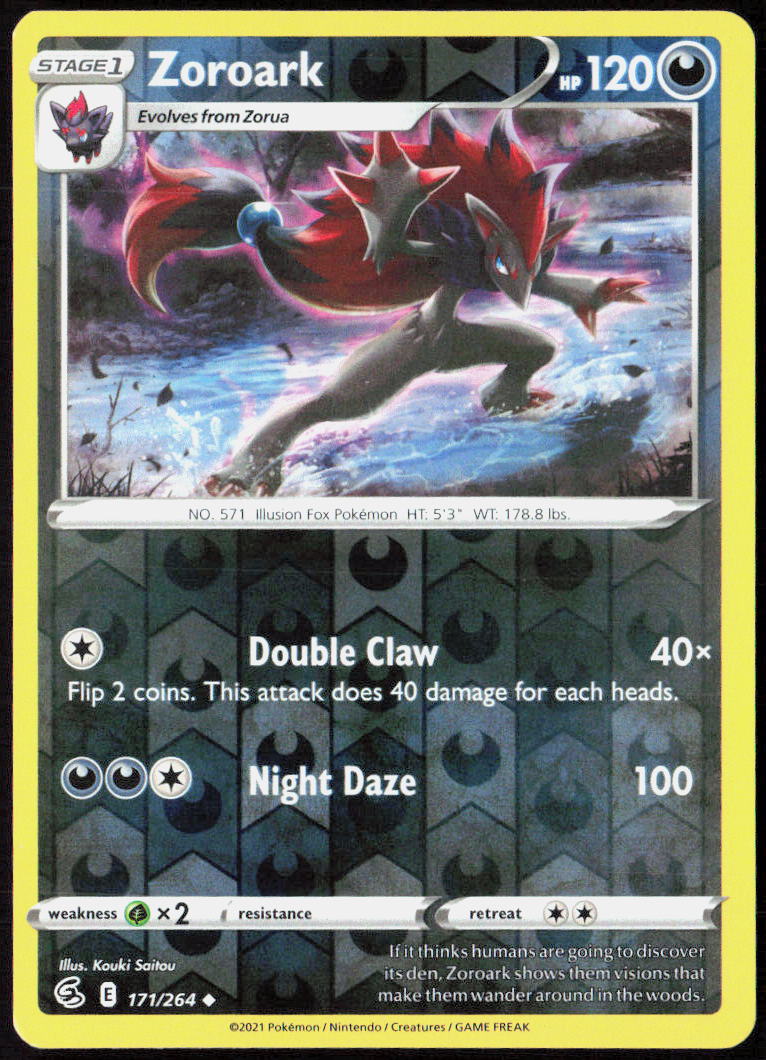 Zoroark Reverse Holo 171/264 SWSH08: Fusion Strike NM