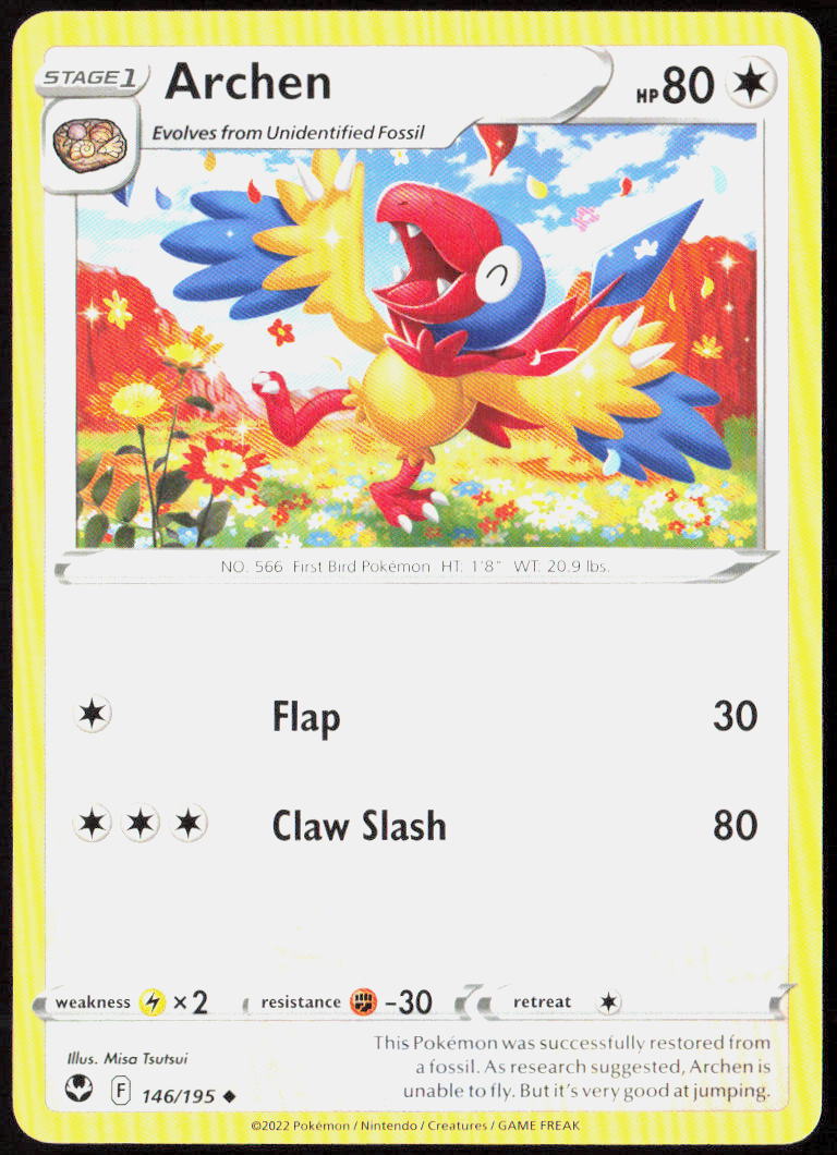 Archen 146/195 SWSH12: Silver Tempest Pokemon TCG LP