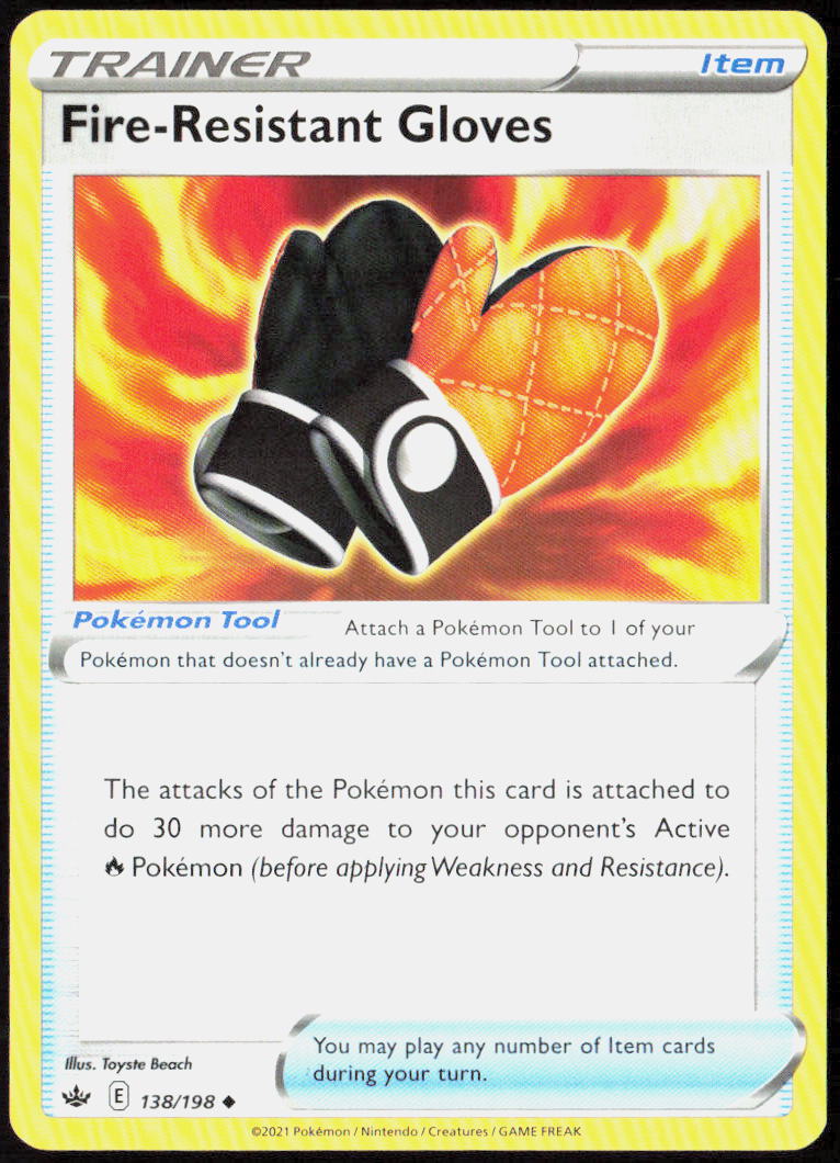 Fire-Resistant Gloves 138/198 SWSH06: Chilling Reign Pokemon TCG LP
