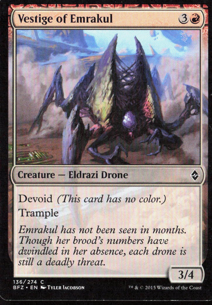 Vestige of Emrakul 136 Battle for Zendikar Magic: The Gathering LP