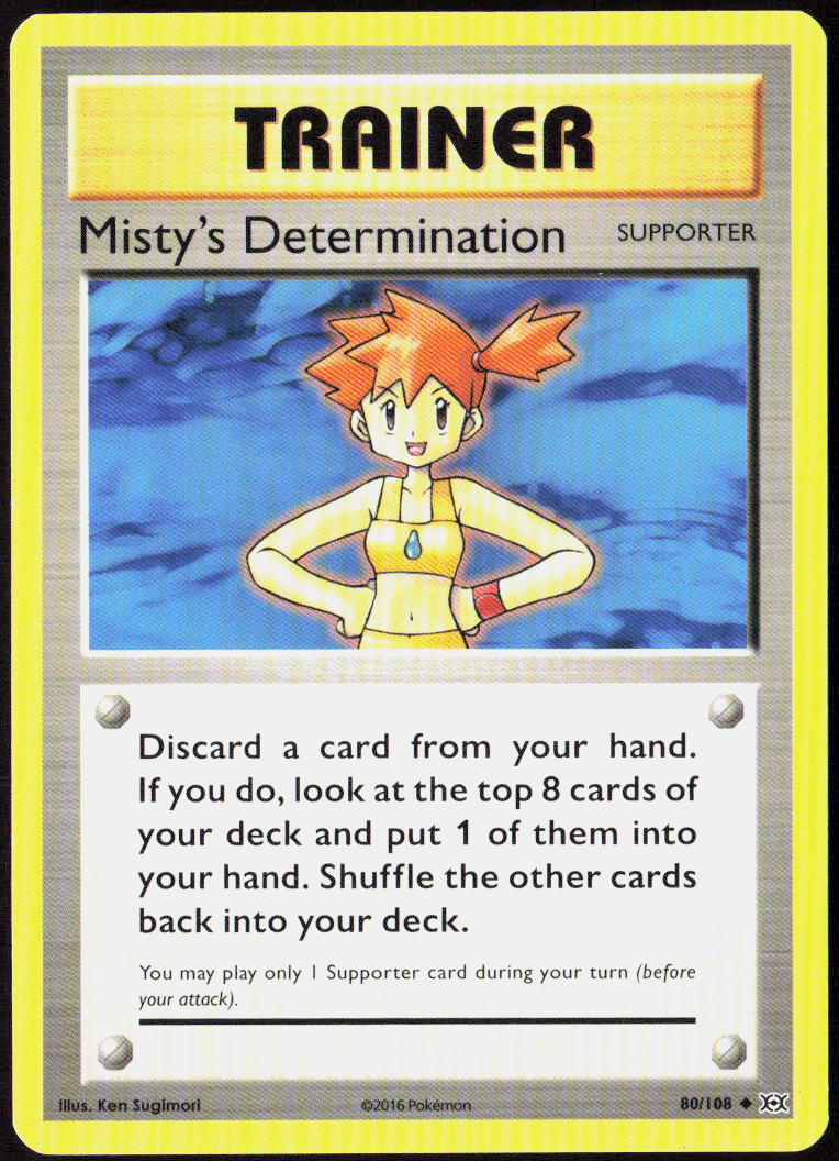 Misty's Determination 80/108 XY - Evolutions Pokemon TCG LP
