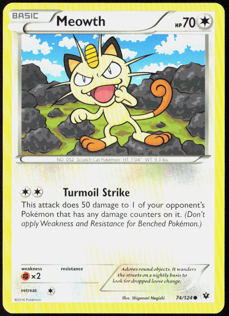 Meowth 74/124 XY - Fates Collide LP