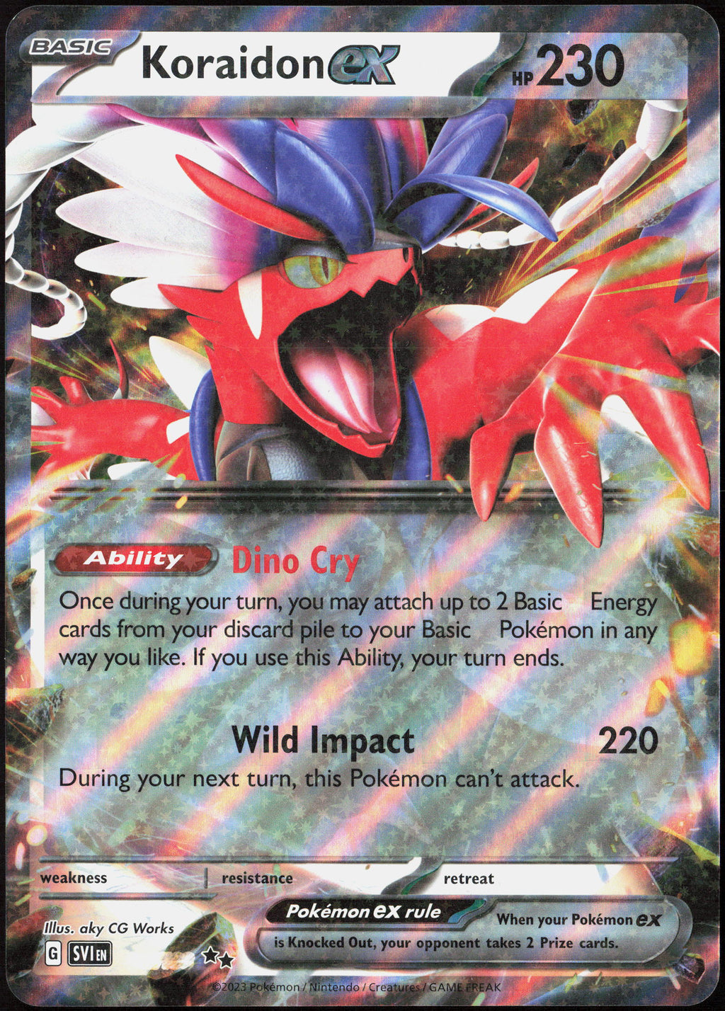 Koraidon ex (Unnumbered) Holo JUMBO Cards Pokemon TCG NM