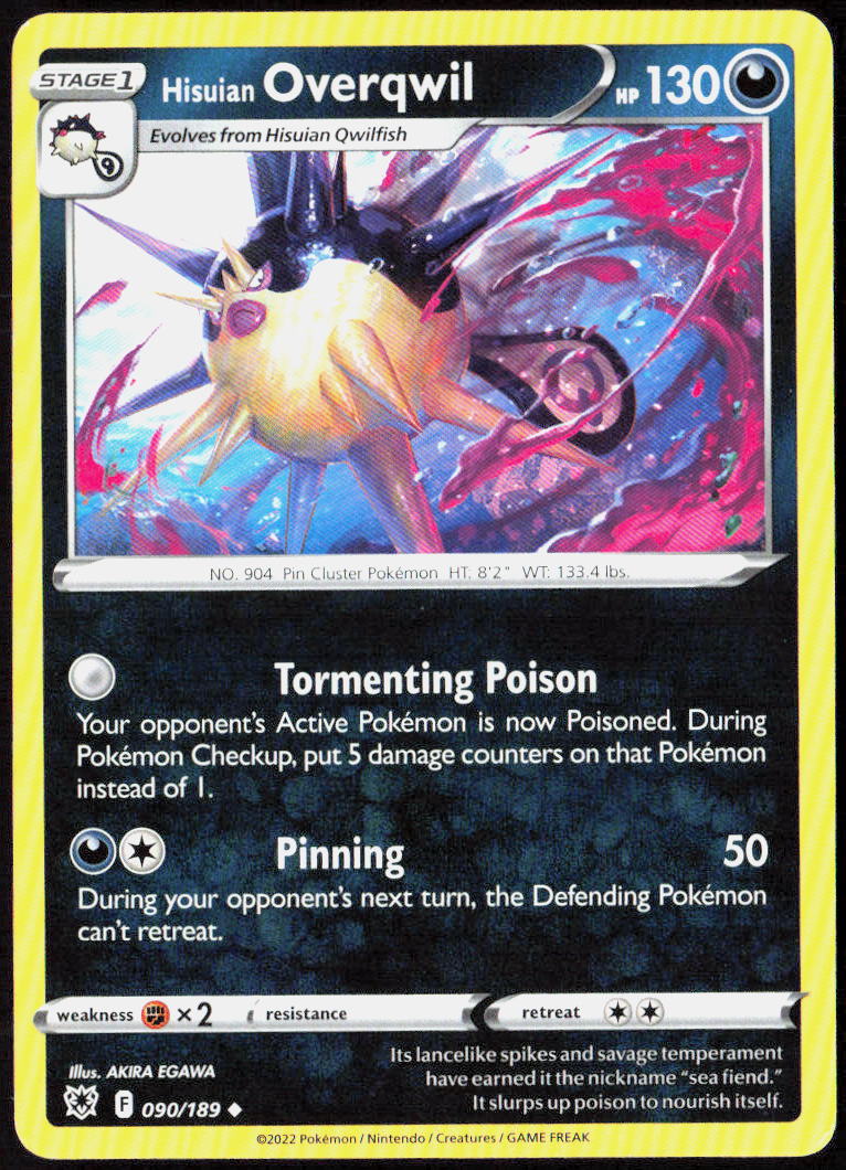 Hisuian Overqwil (90) 090/189 SWSH10: Astral Radiance Pokemon TCG LP