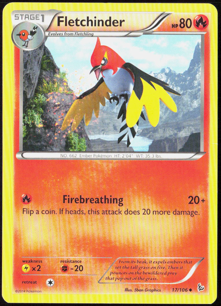 Fletchinder 17/106 XY - Flashfire Pokemon TCG LP