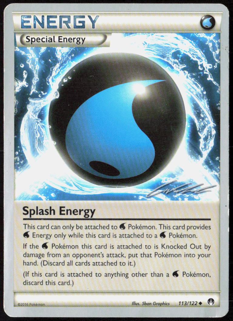 Splash Energy - 2016 (Cody Walinski) 113/122 World Championship Decks Pokemon TCG NM