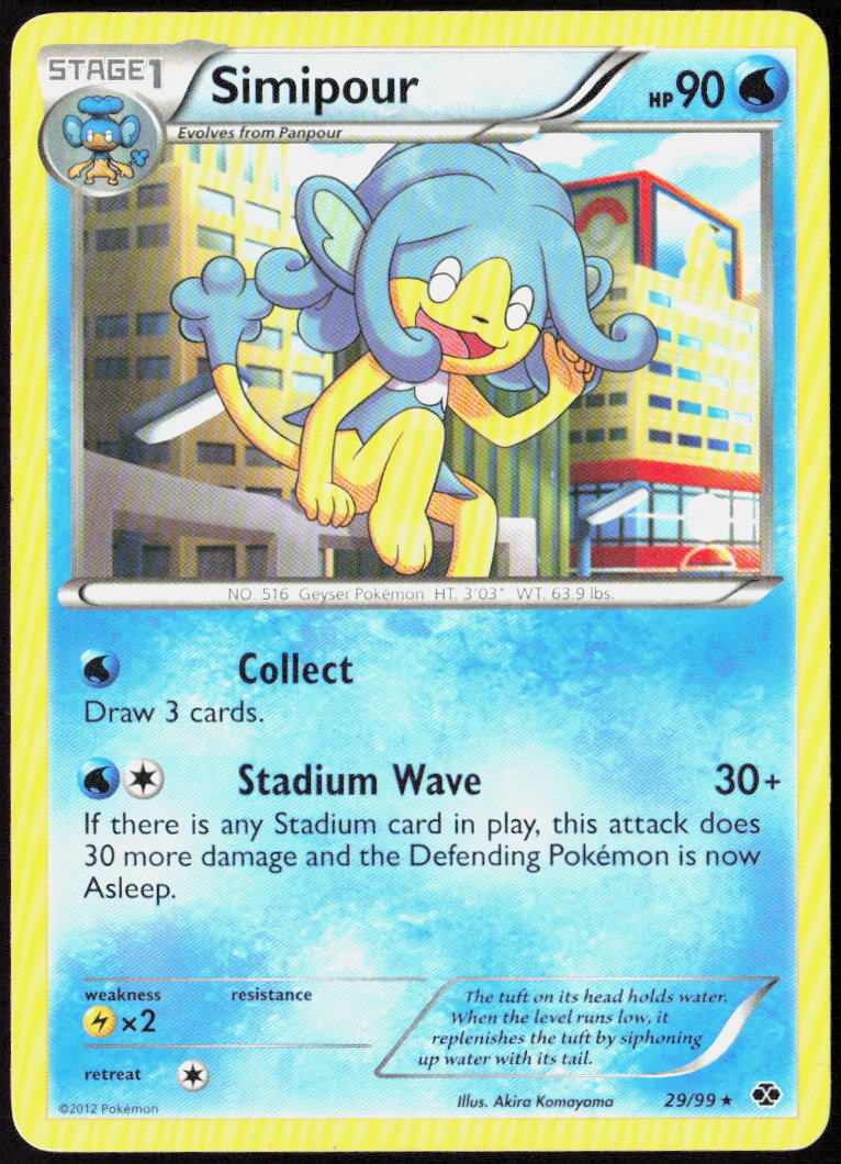 Simipour 29/99 Next Destinies Pokemon TCG LP