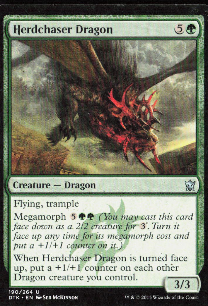 Herdchaser Dragon 190 Dragons of Tarkir Magic: The Gathering LP